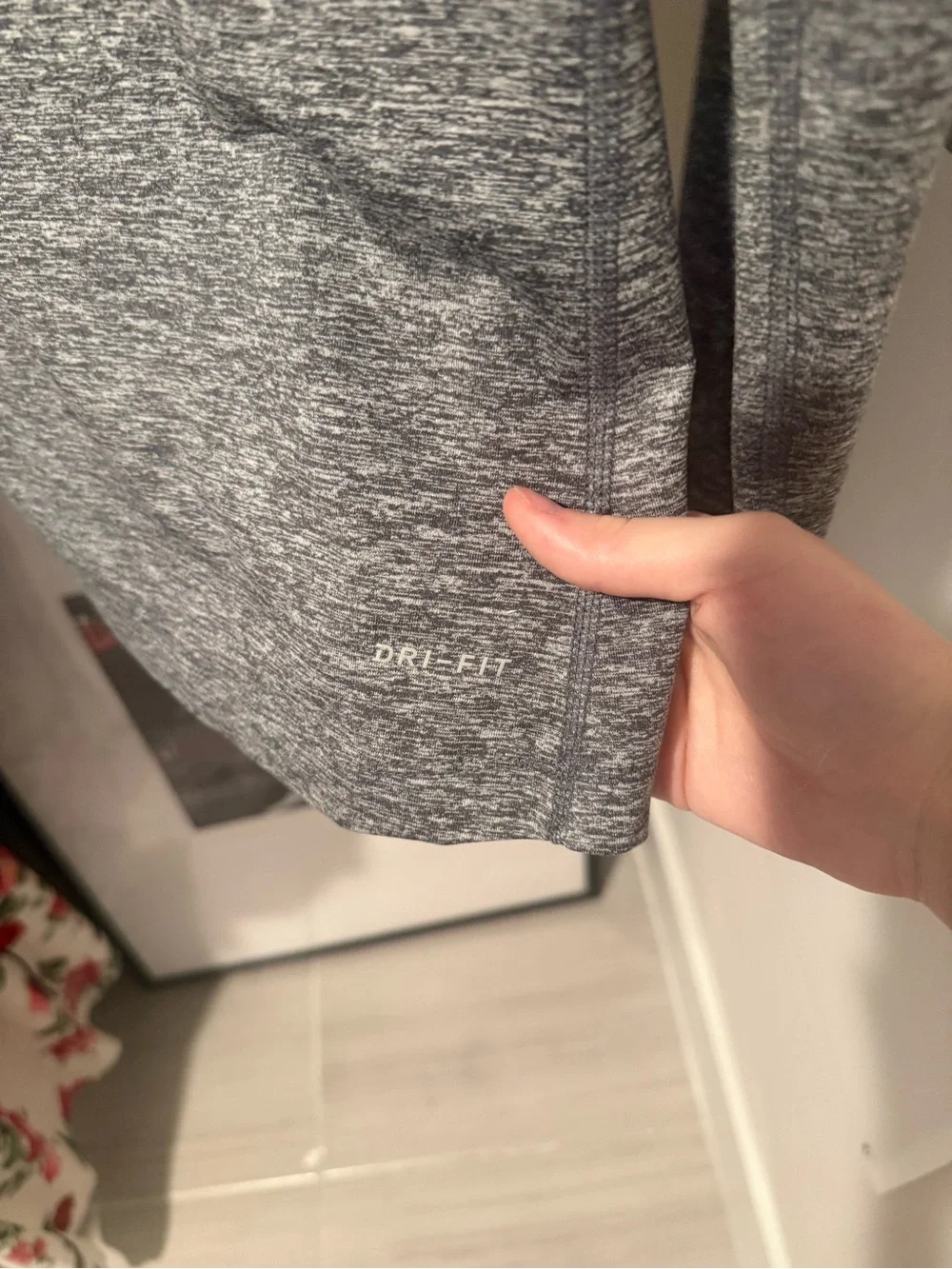 Nike Women's Heather Gray Quarter-Zip Pullover Sweater